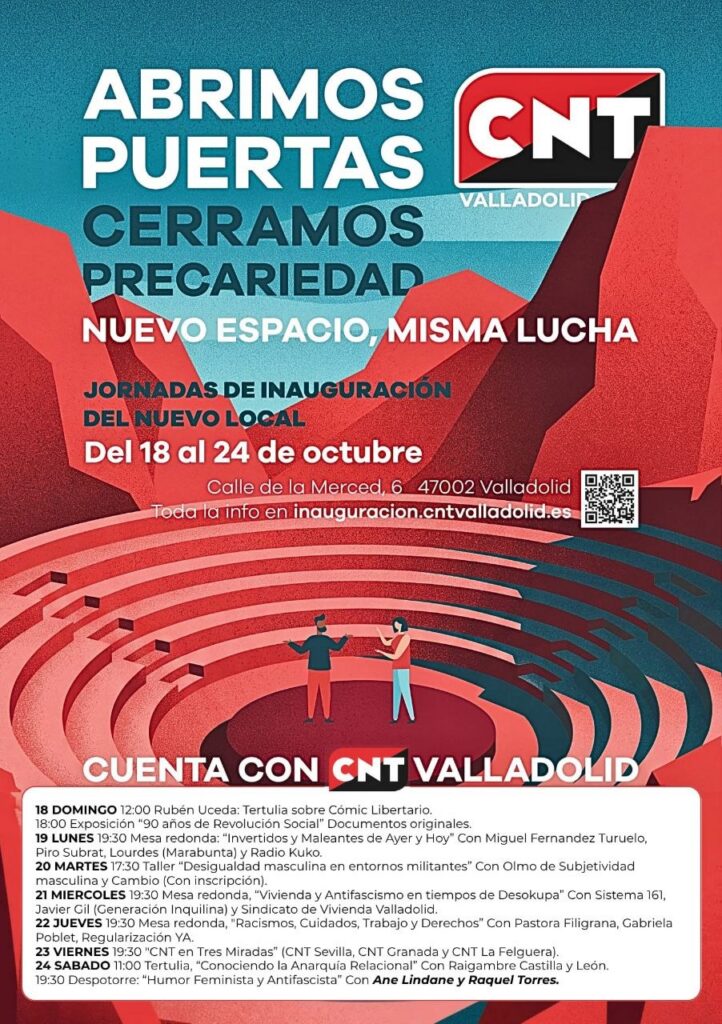 NUEVA SEDE CNT VALLADOLID jornadas libertarias 2026